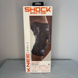 Shock Doctor Ultra Knee Stabilizer with Bilateral Hinges Level 3 Size XL